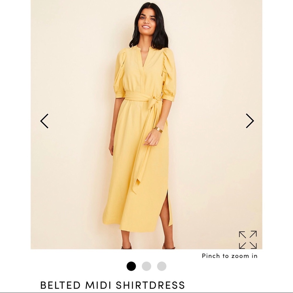 Ann Taylor Belted Midi Shirtdress